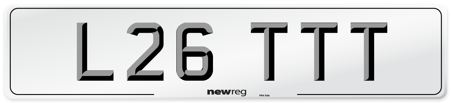 L26 TTT Number Plate from New Reg